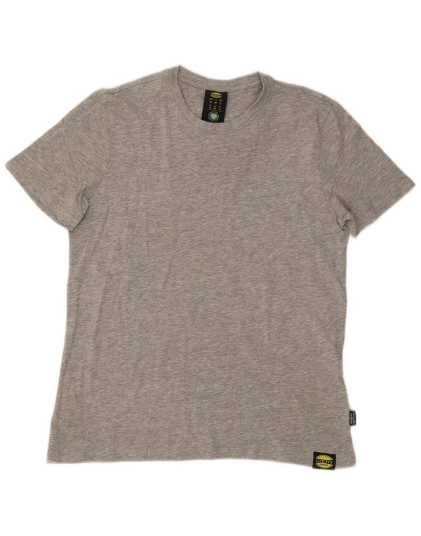 Diadora Camiseta para mujer Top UK 46 Large Gris Moteado Algodón