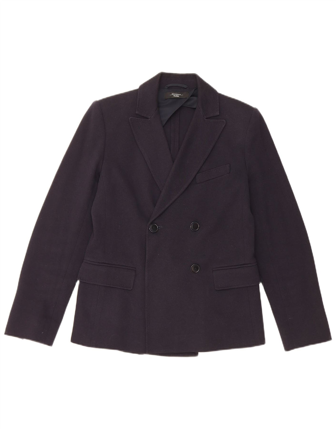 Max Mara Chaqueta tipo blazer con doble botonadura de fin de semana para mujer UK 10 Small Azul marino