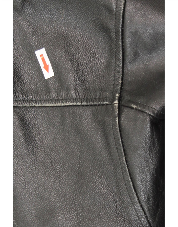 Vintage hombres bombardero chaqueta de cuero IT 54 2XL cuero negro
