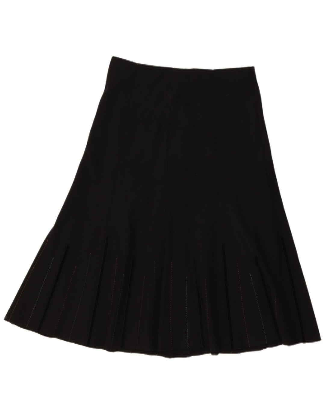 Marks & Spencer Falda acampanada para mujer UK 12 Medium W32 Poliéster negro