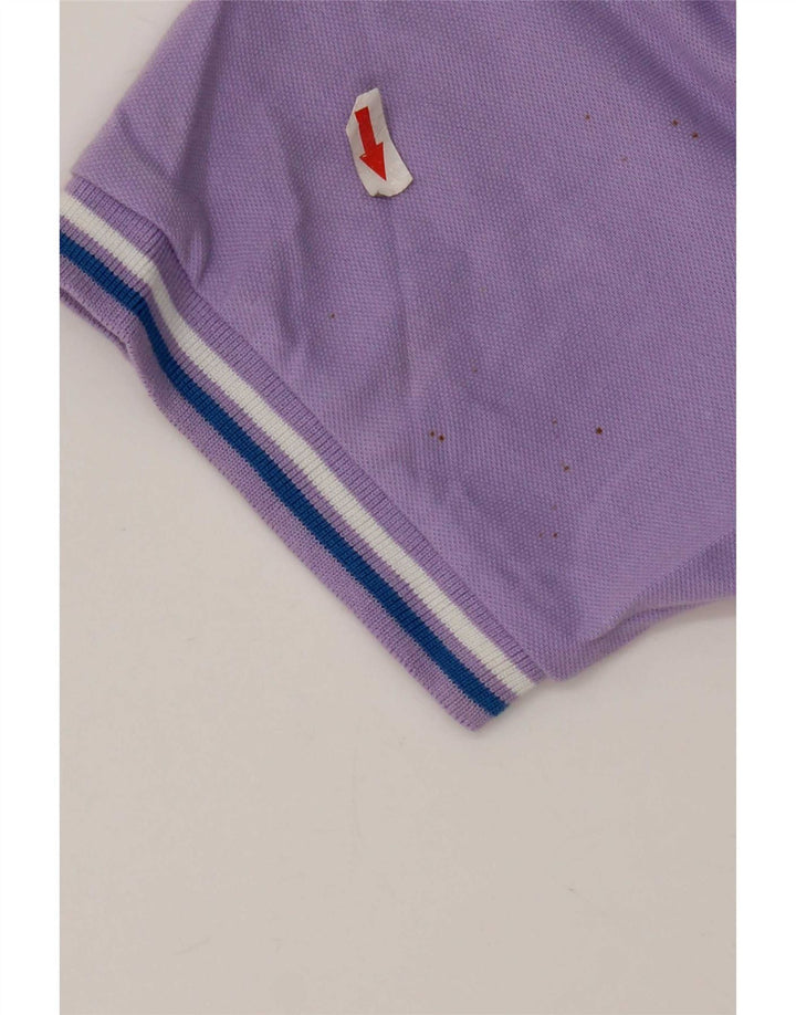 Polo Kappa Hombre Algodón Morado Medio