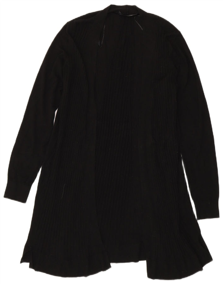 Marks & Spencer Suéter Cárdigan Abierto Largo para Mujer UK 44 Mediano Negro