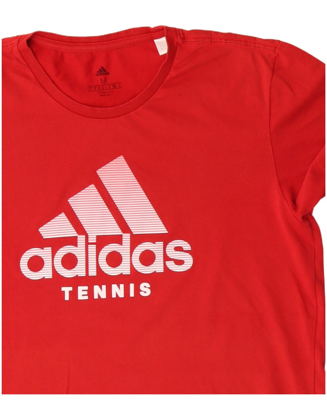 Adidas Mens Climalite Graphic Camiseta Top Medio Rojo Algodón