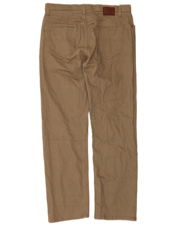 Marks & Spencer Pantalones informales rectos Blue Harbor para hombre W36 L31 Beige
