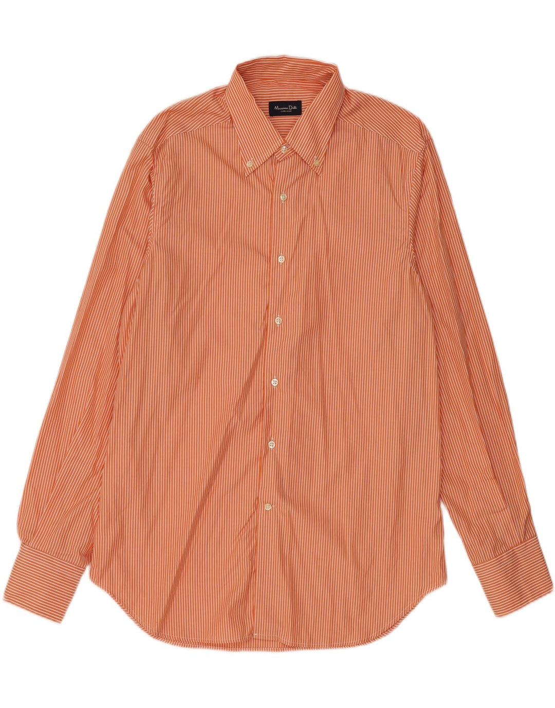 MASSIMO DUTTI Camisa Hombre Talla 43 17 XL Naranja Raya diplomática