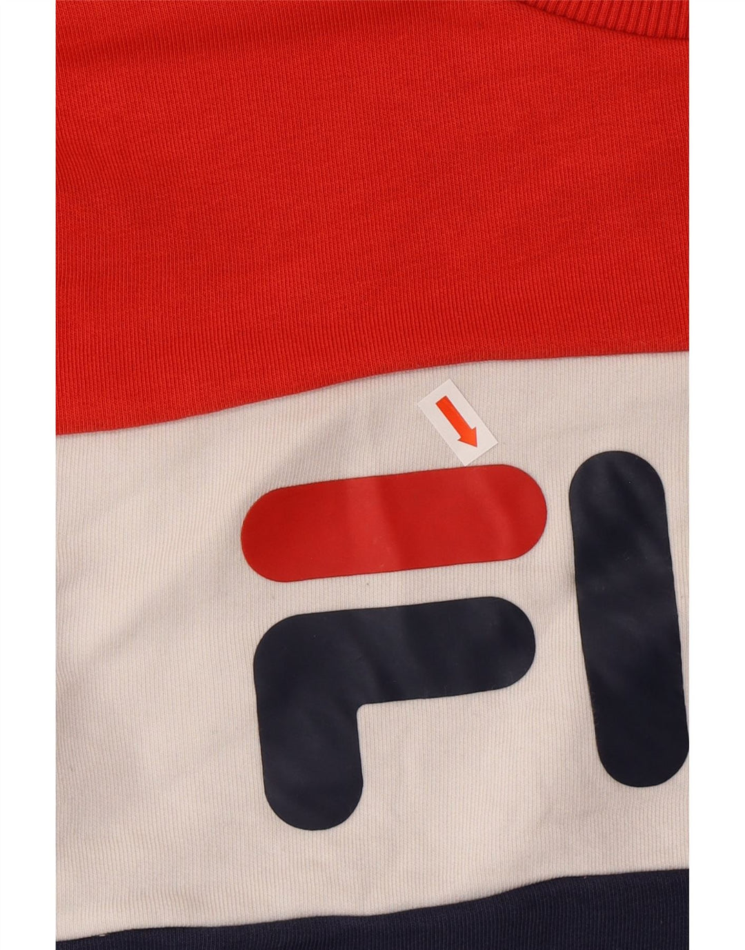 FILA Sudadera gráfica para mujer Jumper UK 14 Medium Azul marino Colorblock