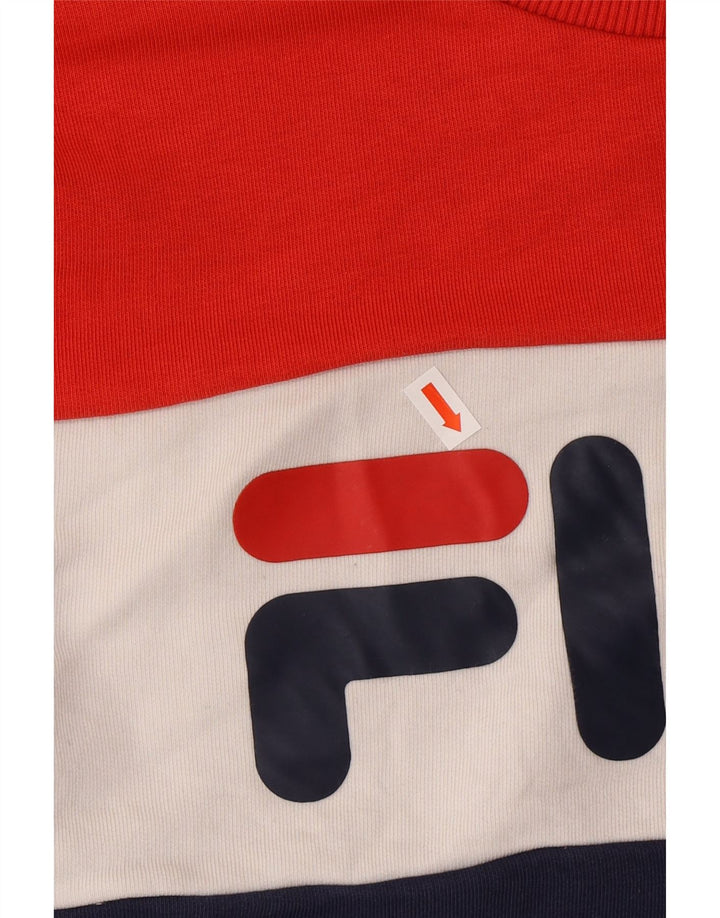 FILA Sudadera gráfica para mujer Jumper UK 14 Medium Azul marino Colorblock