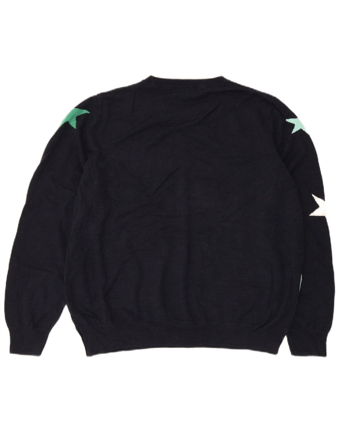 MARKS & SPENCER Suéter tipo jersey con cuello barco para mujer UK 40 XL Azul marino