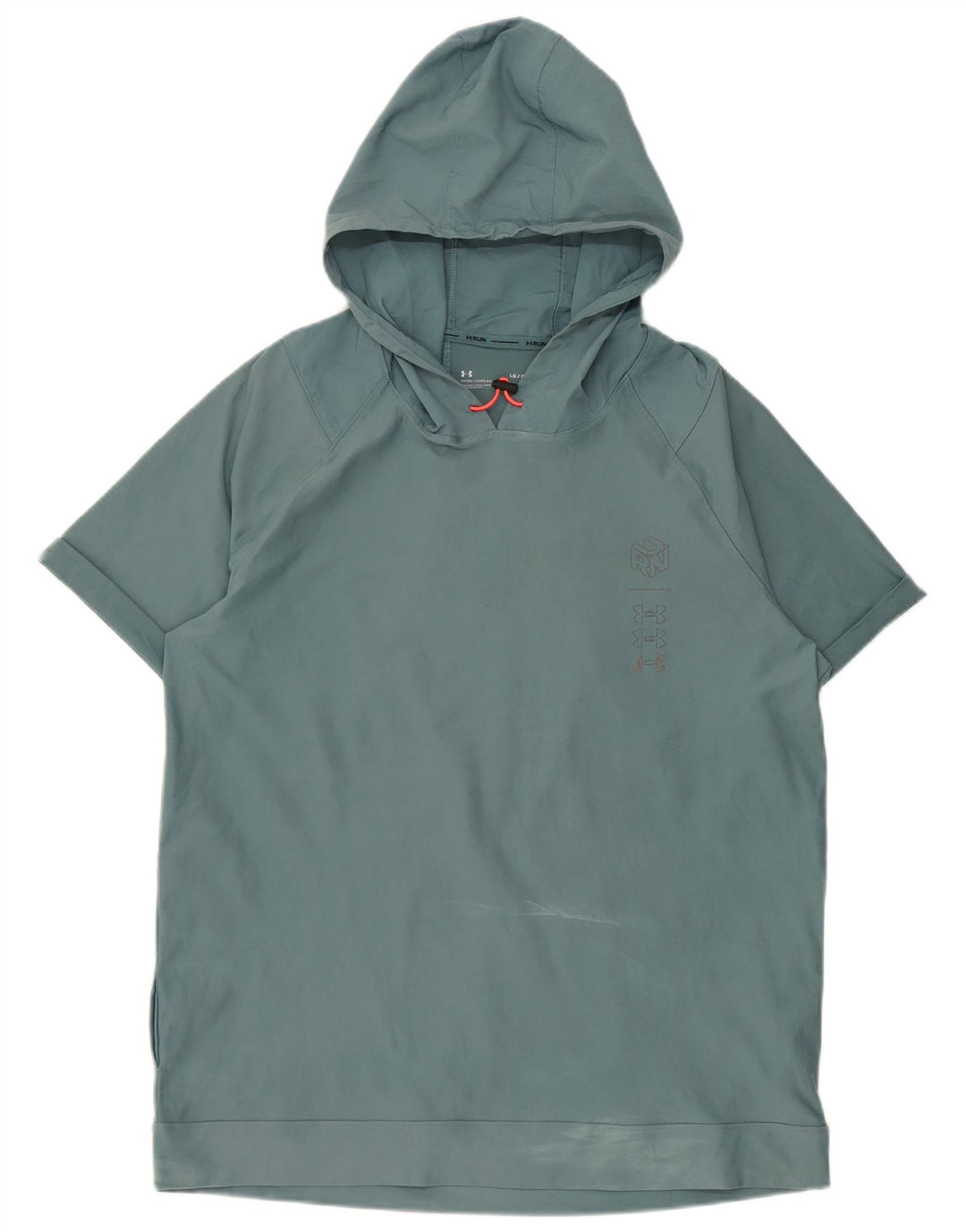 Under Armour Sudadera con capucha para hombre, sudadera con capucha, talla grande, elastano, color turquesa
