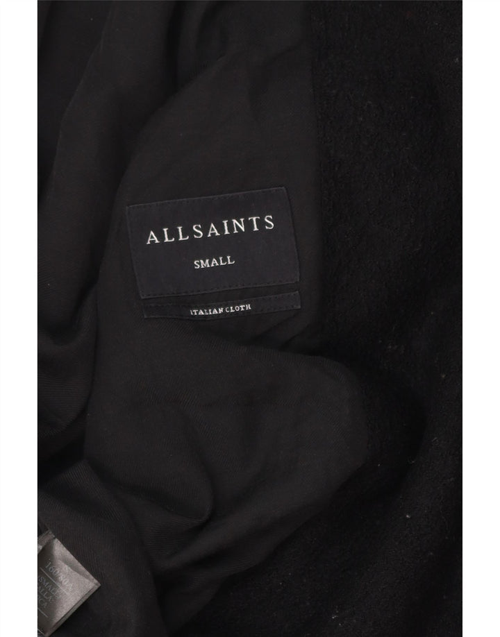 ALL SAINTS Womens Oversized Overcoat UK 10 Small Black Wool Vintage All Saints and Second-Hand All Saints from Messina Hembry 