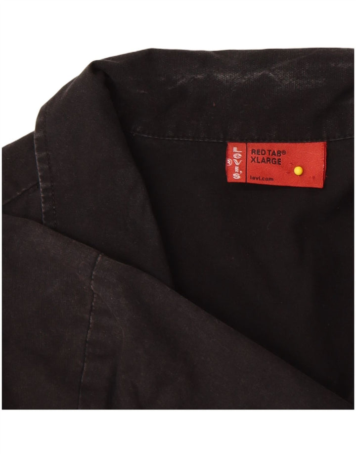 Levi's Camisa gráfica de manga corta para hombre XL Algodón negro