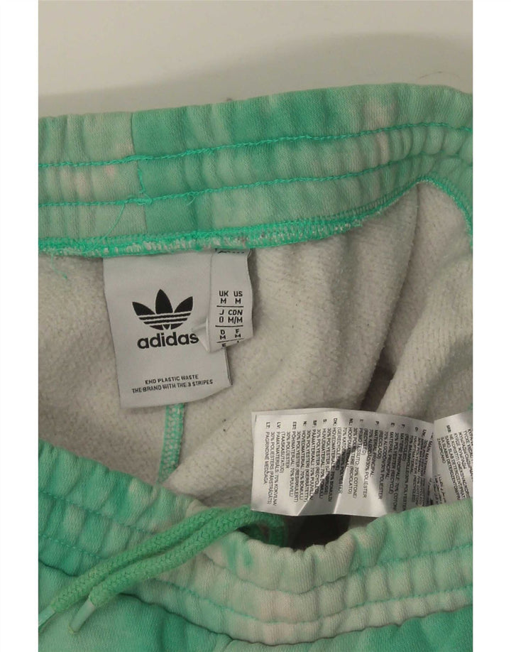 Pantalones cortos deportivos Adidas para hombre de algodón teñido anudado verde medio