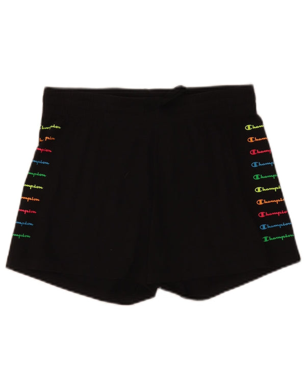 Champion Shorts deportivos gráficos para mujer Reino Unido 12 Mediano Negro