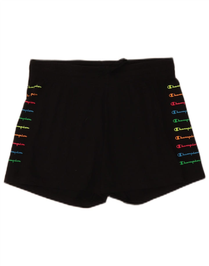 Champion Shorts deportivos gráficos para mujer Reino Unido 12 Mediano Negro