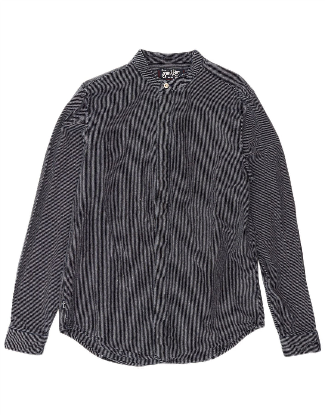 Camisa Superdry Para Hombre Poliéster A Rayas Azul Marino Medio