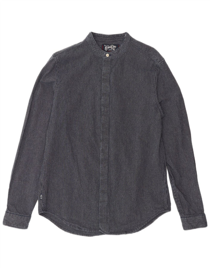 Camisa Superdry Para Hombre Poliéster A Rayas Azul Marino Medio