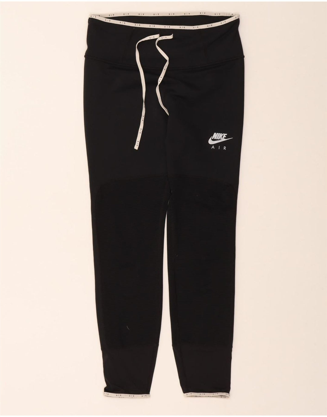NIKE Womens Graphic Tracksuit Trousers UK 12 Medium Black Polyester Vintage Nike and Second-Hand Nike from Messina Hembry 