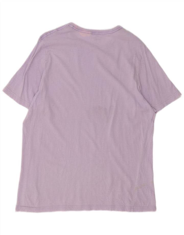 Puma - Camiseta para hombre, talla grande, algodón morado
