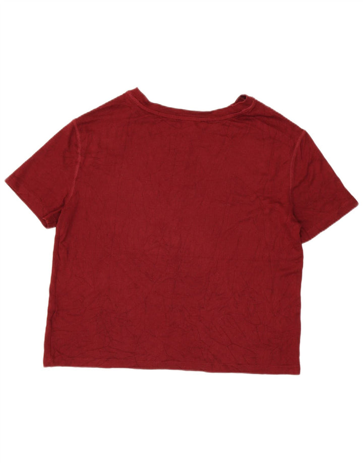Marks & Spencer Camiseta para mujer Top UK 44 Medium Borgoña Viscosa