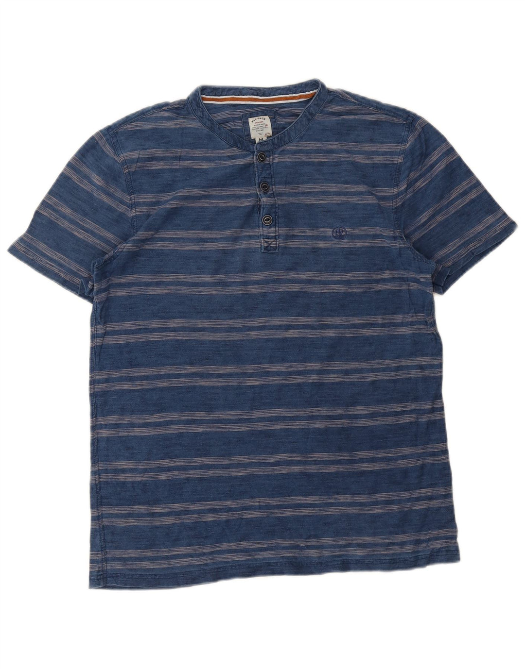 Camiseta para hombre Fat Face Top mediano azul marino a rayas