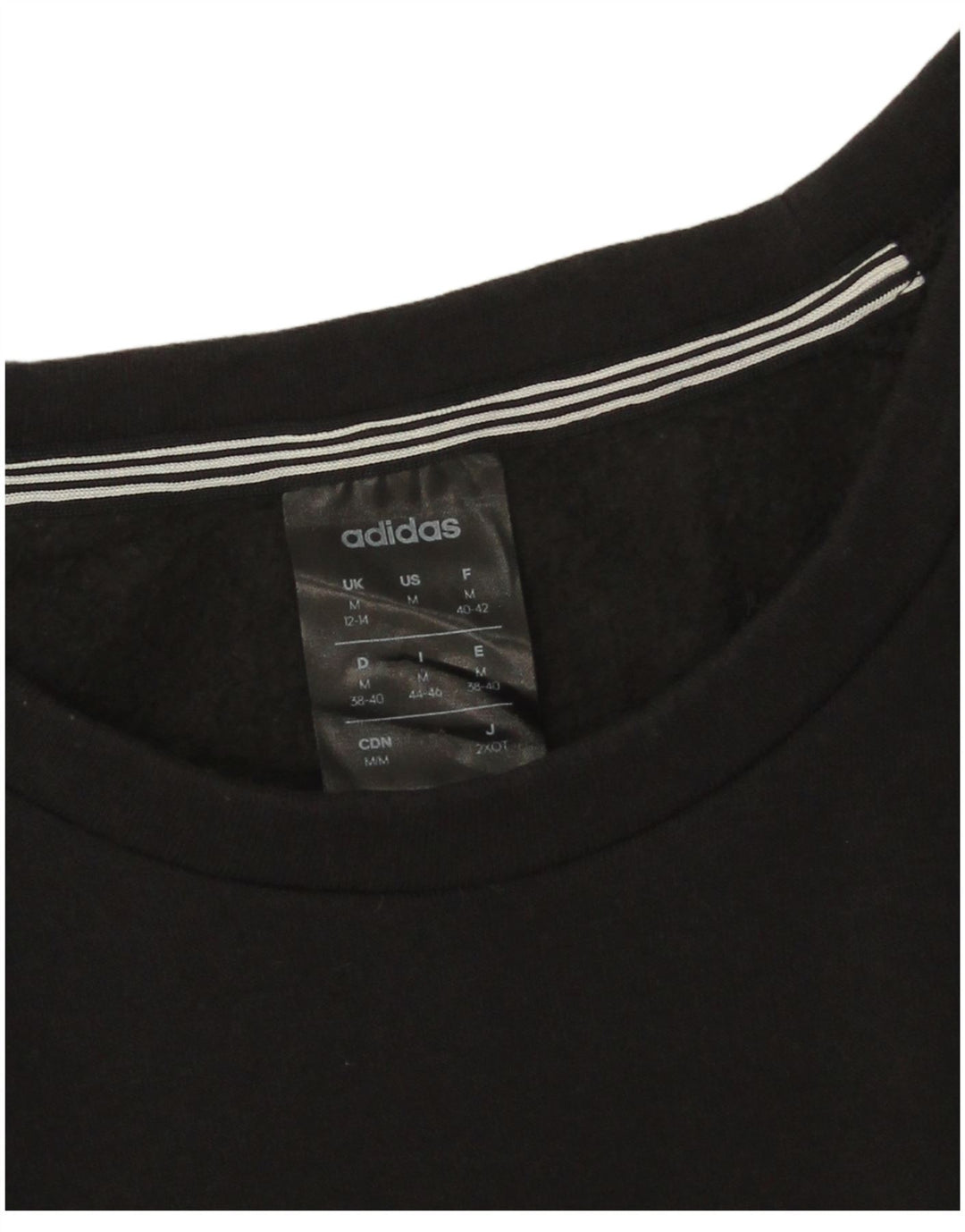 Adidas Mujer Sudadera Jumper UK 12/14 Mediano Negro Algodón
