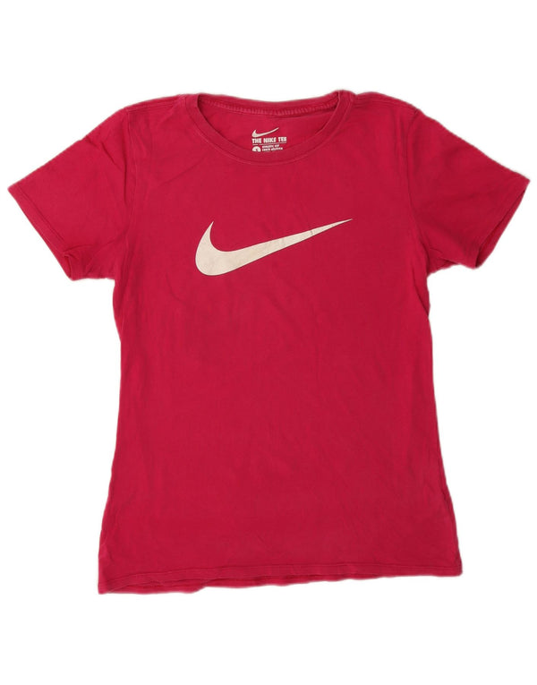 Nike Camiseta gráfica de corte atlético para mujer UK 10 Small Pink