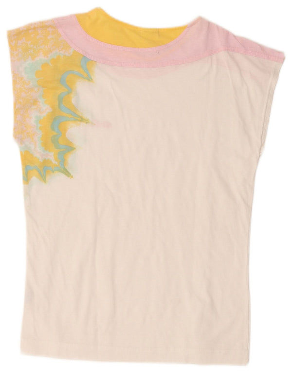 Ellesse Camiseta sin mangas para mujer con gráfico IT 40 Small White Retro