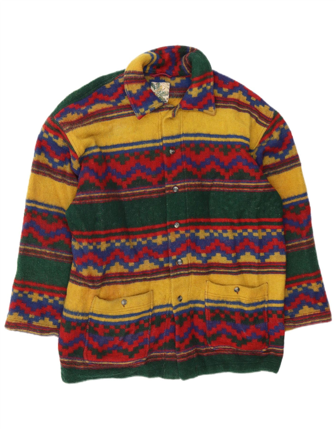 Akah Tex Abrigo cortavientos para hombre UK 39/40 Mediano Multicolor Geométrico