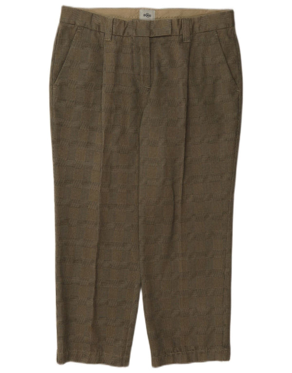 Cerruti 1881 Pantalones chinos holgados para mujer IT 44 Medium W30 L22 Caqui
