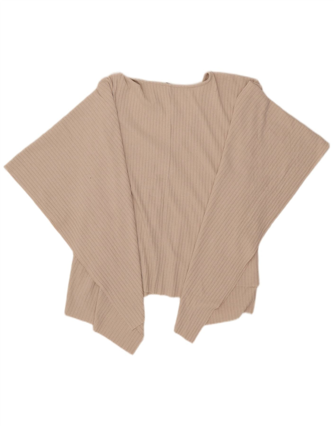 Zara Mujer Blusa Poncho Asimétrica Top Talla Única Beige