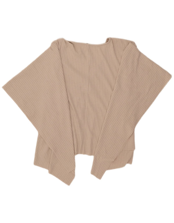 Zara Mujer Blusa Poncho Asimétrica Top Talla Única Beige