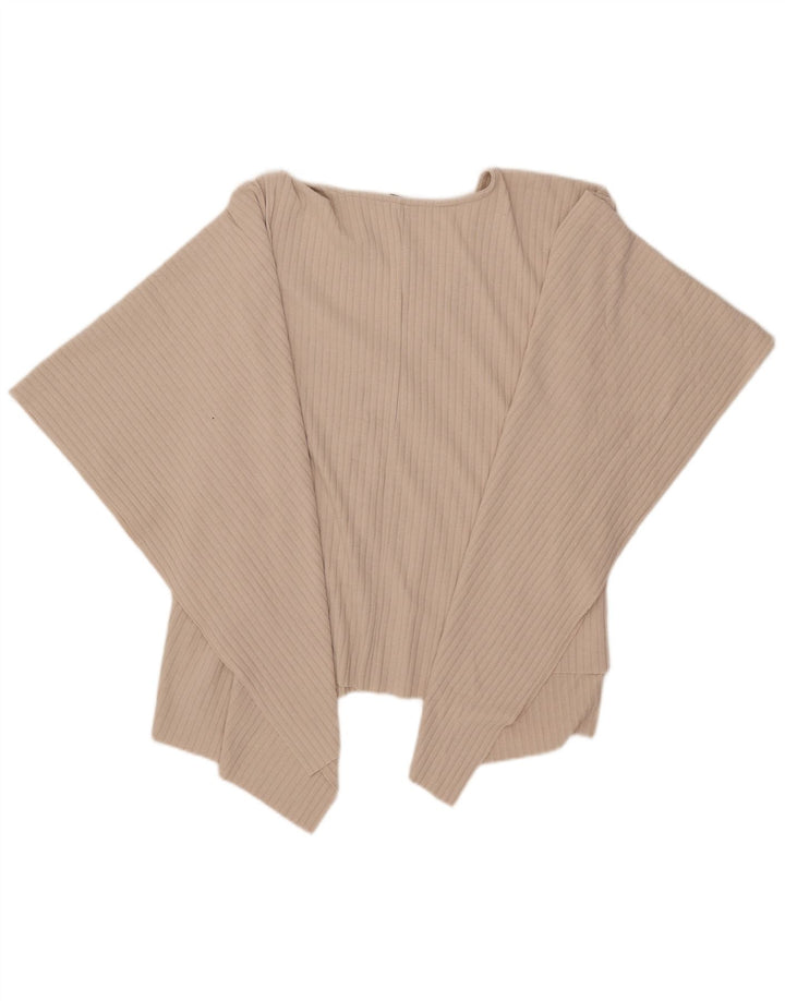 Zara Mujer Blusa Poncho Asimétrica Top Talla Única Beige