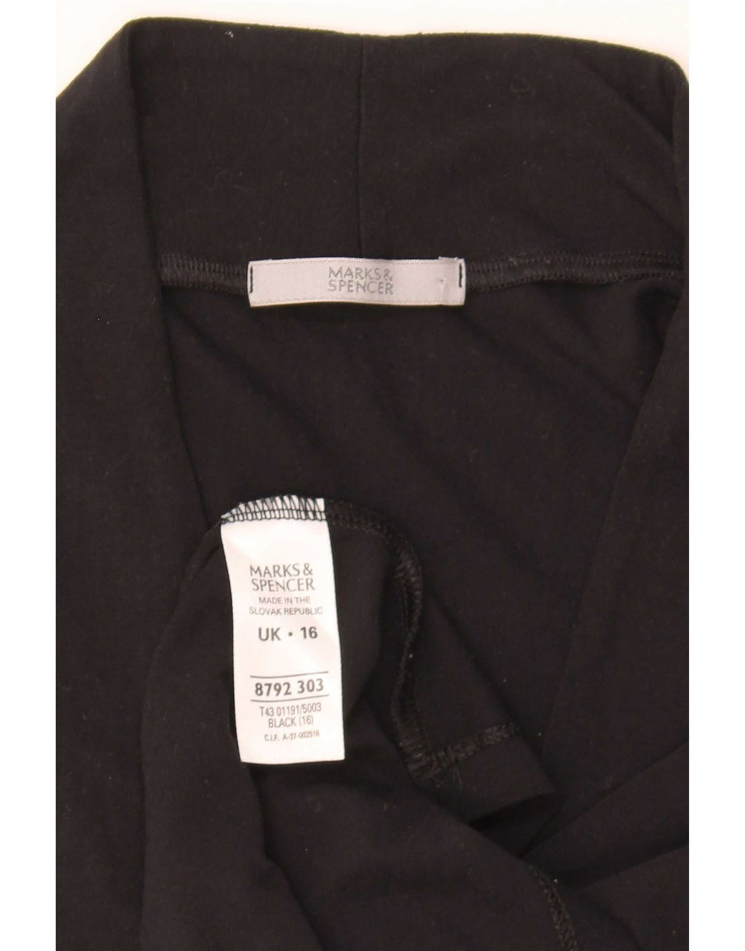 Marks & Spencer Top sin mangas para mujer UK 46 Large Viscosa negra