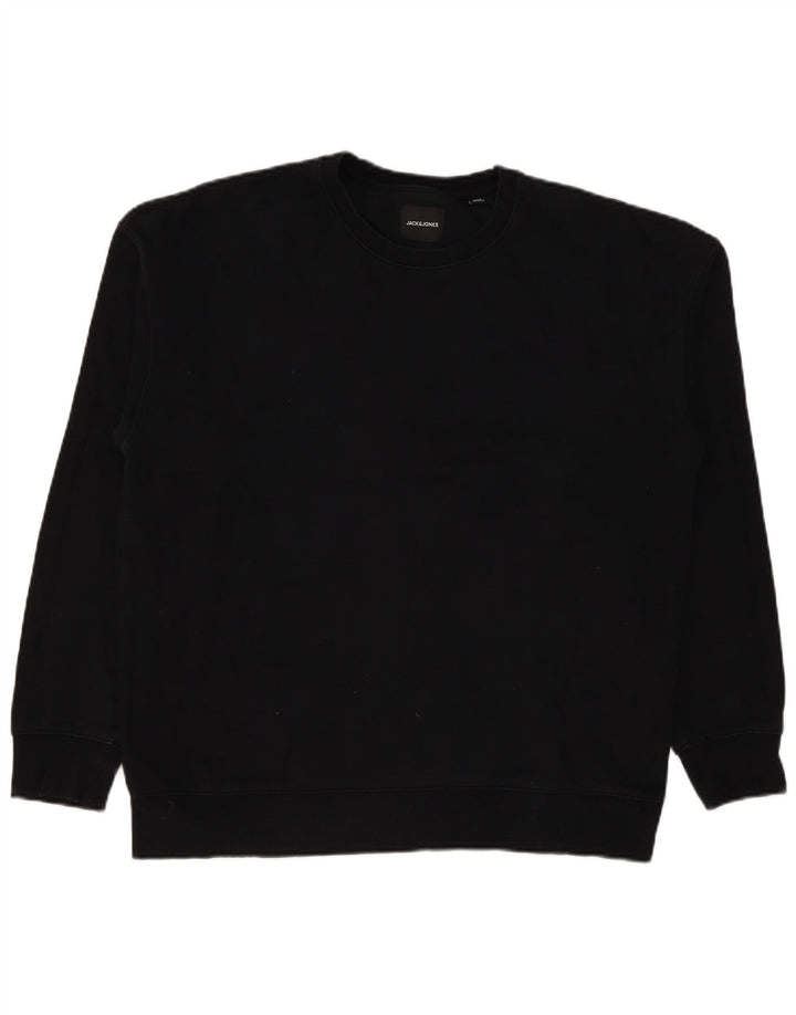 Jack & Jones Hombre Sudadera Jumper XL Negro Algodón