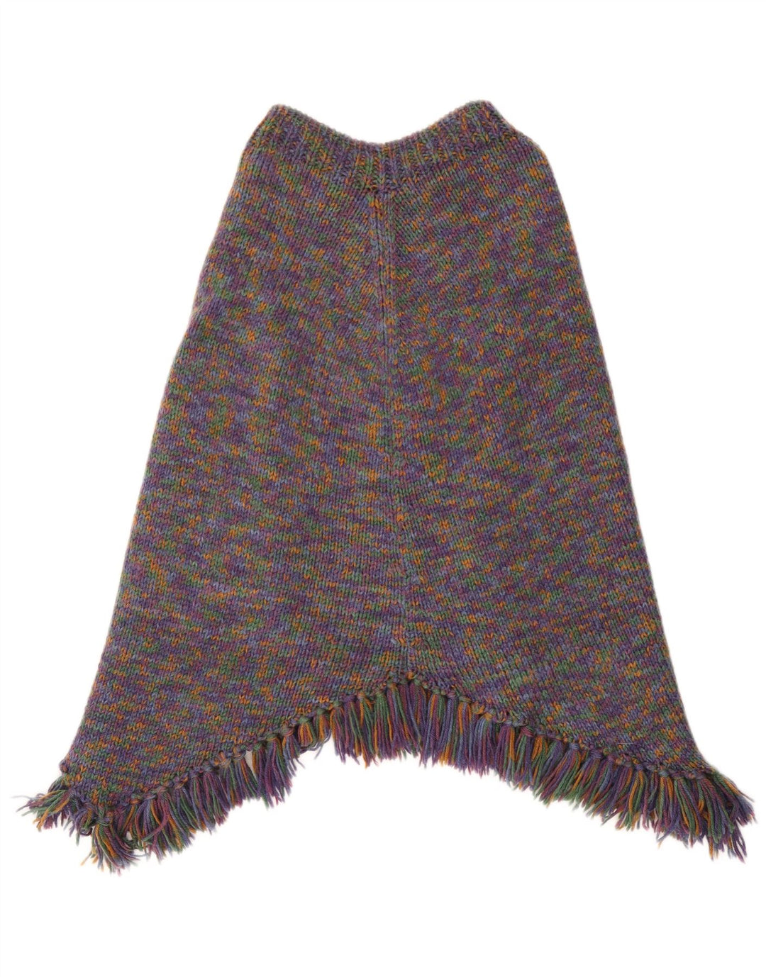 Vintage mujer Poncho Jumper Reino Unido 14 grande multicolor moteado