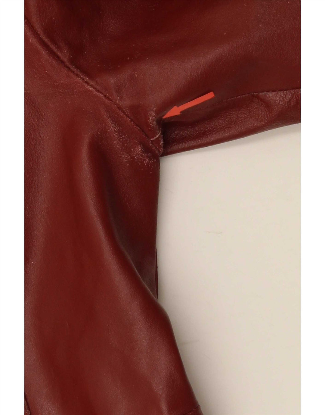 Vintage mujer cuero abrigo Reino Unido 14 cuero granate grande