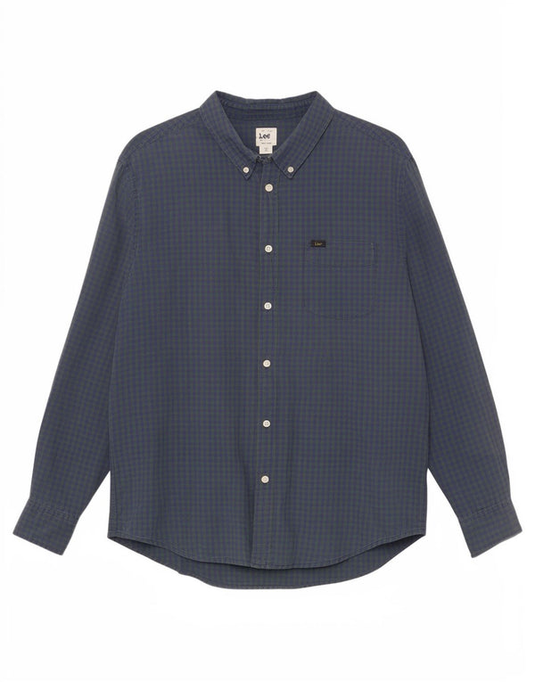 Lee Camisa De Cuadros De Corte Clásico Para Hombre XL Verde Vichy