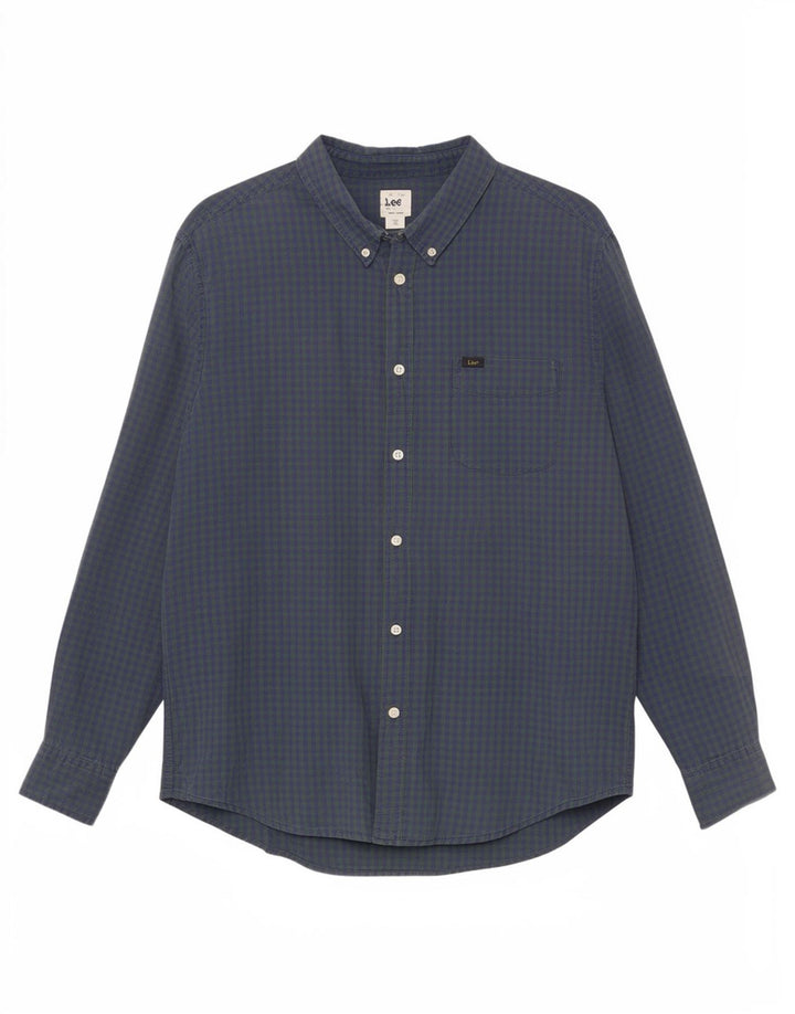 Lee Camisa De Cuadros De Corte Clásico Para Hombre XL Verde Vichy