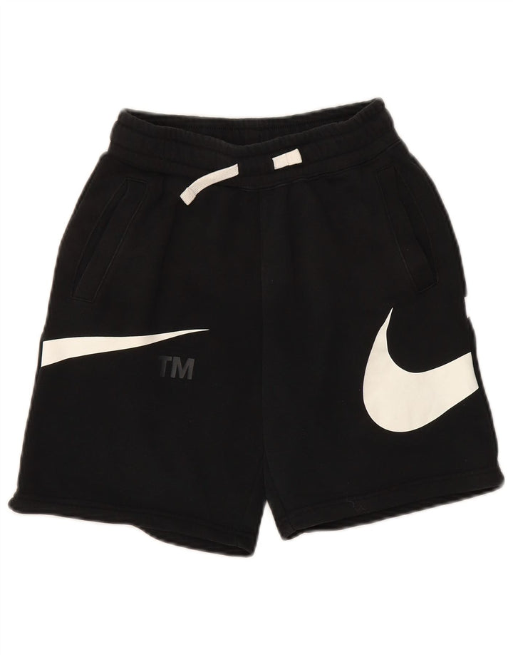 NIKE Pantalones cortos deportivos con gráficos para niños 10-11 años Mediano Algodón negro