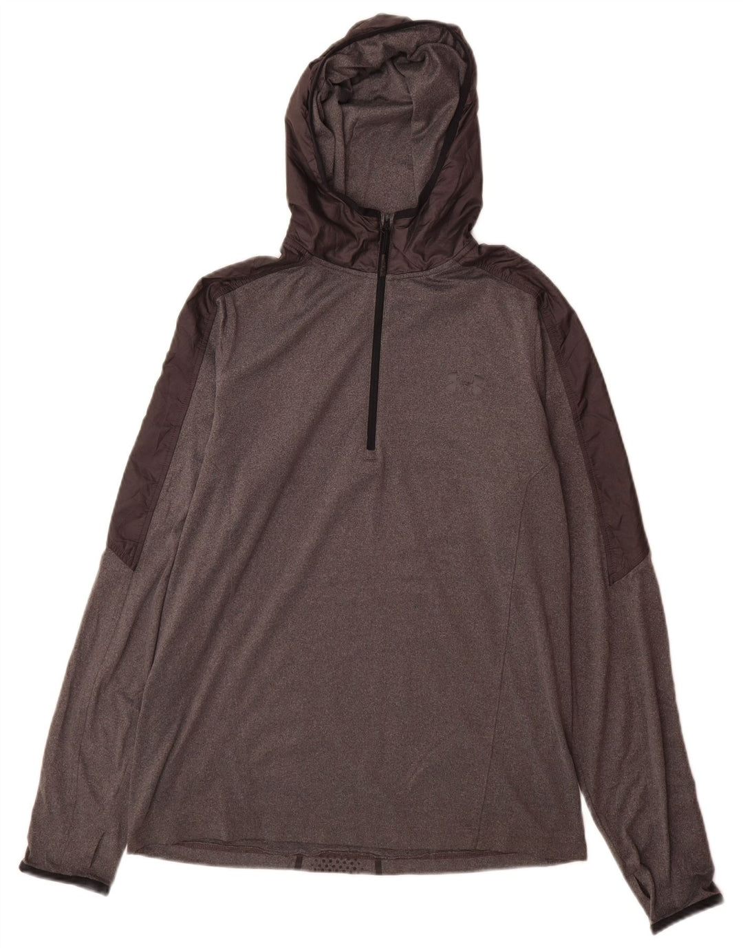 Under Armour Sudadera con capucha para hombre, parte superior de chándal con bloques de color gris grande