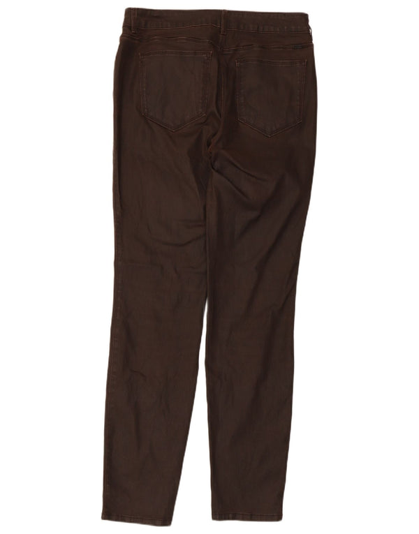 Massimo Dutti Pantalón Casual Encerado Slim W30 L30 Marrón