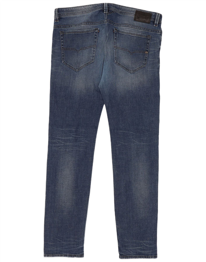 Diesel Hombre Thavar Slim Jeans W38 L34 Algodón Azul