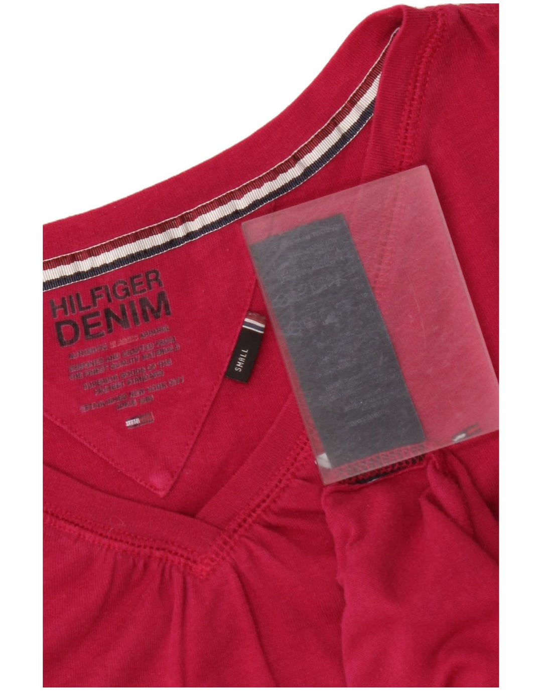 TOMMY HILFIGER Camiseta para mujer Top UK 8 Small Pink Cotton