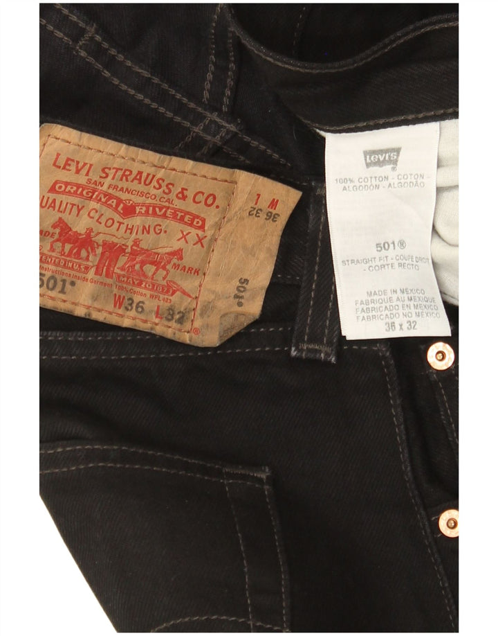 Levi's Vaqueros rectos 501 para hombre W36 L32 Algodón negro