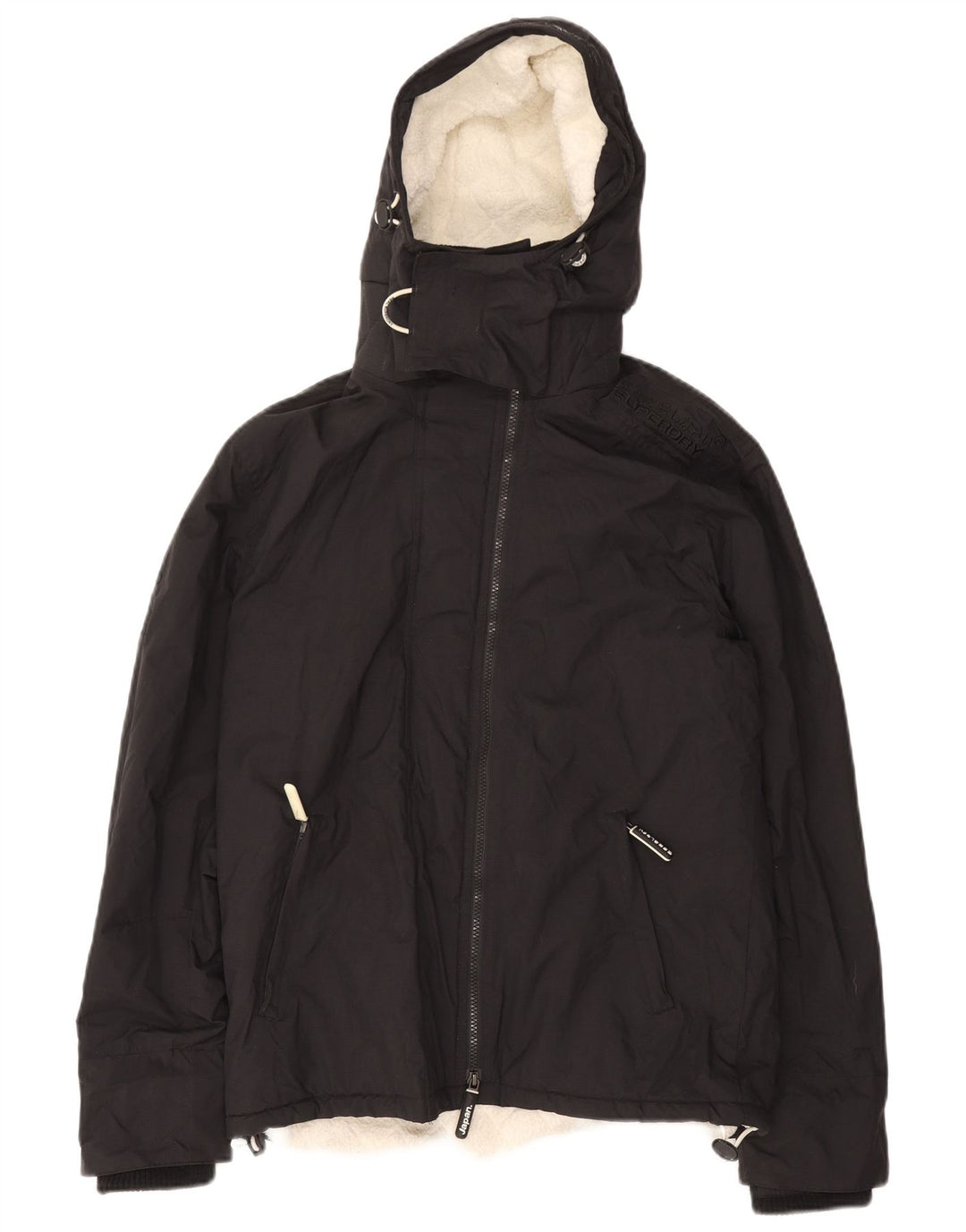 Superdry Chaqueta Cortavientos con Capucha Windcheater para Hombre UK 38 Medium Negro