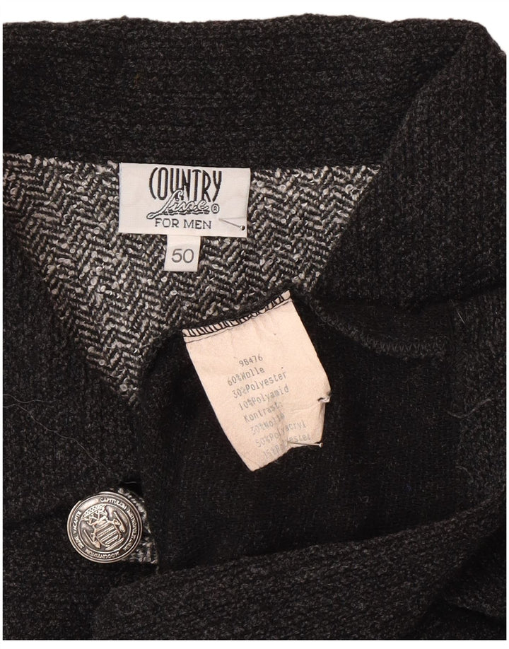 Country Hombre Polo Cuello Jersey Jersey IT 50 Lana Gris Medio