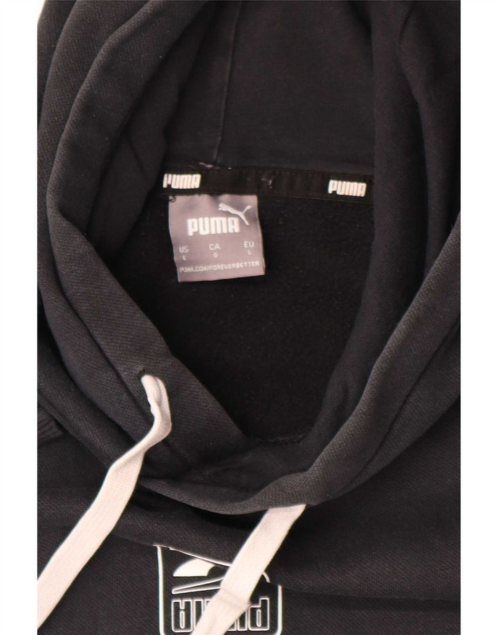 Puma Sudadera con capucha para hombre, talla grande, color negro
