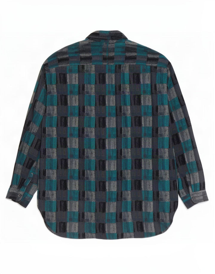 Camisa Cooper De Viscosa A Cuadros Azul Mediano Lee Hombre