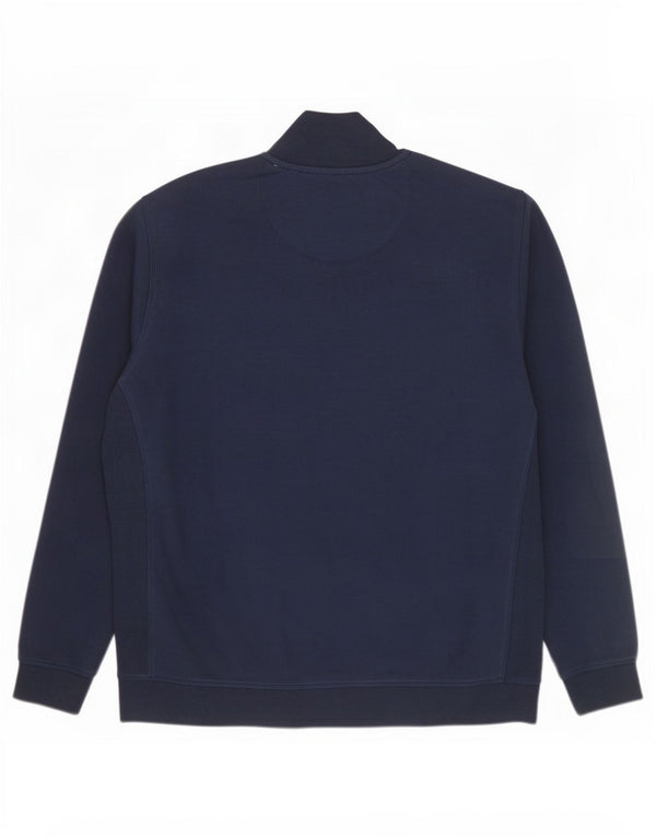 Penguin - Sudadera con cuello y cremallera para hombre, talla 2XL, algodón azul marino