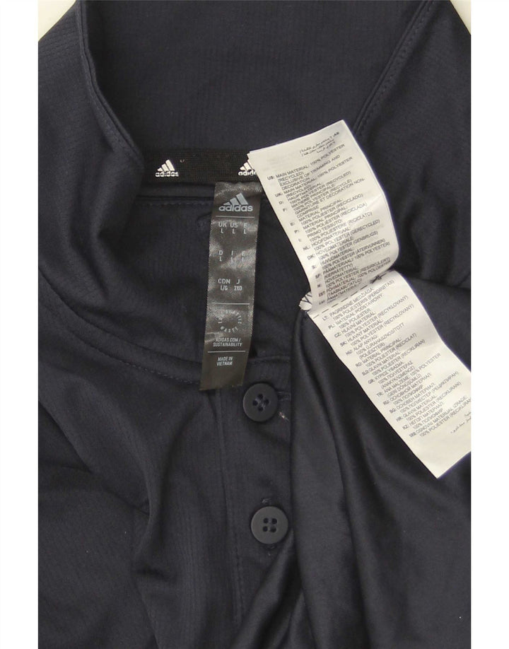 Adidas Polo Aeroready para hombre grande poliéster azul marino